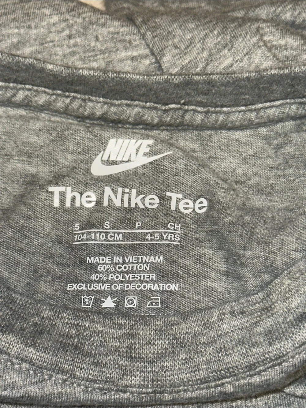 Nike Grey Short-Sleeve Tee with Black Logo